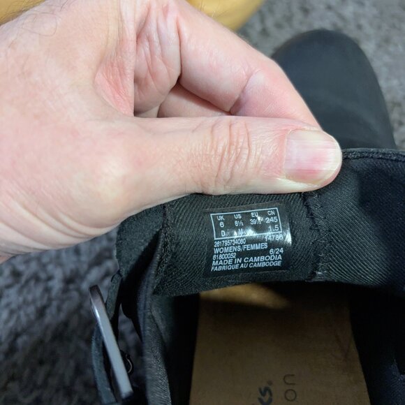 Clarks Charlten Rae Ankle Boots Womens Size 8.5 Black Leather Buckle Booties - Picture 8 of 9